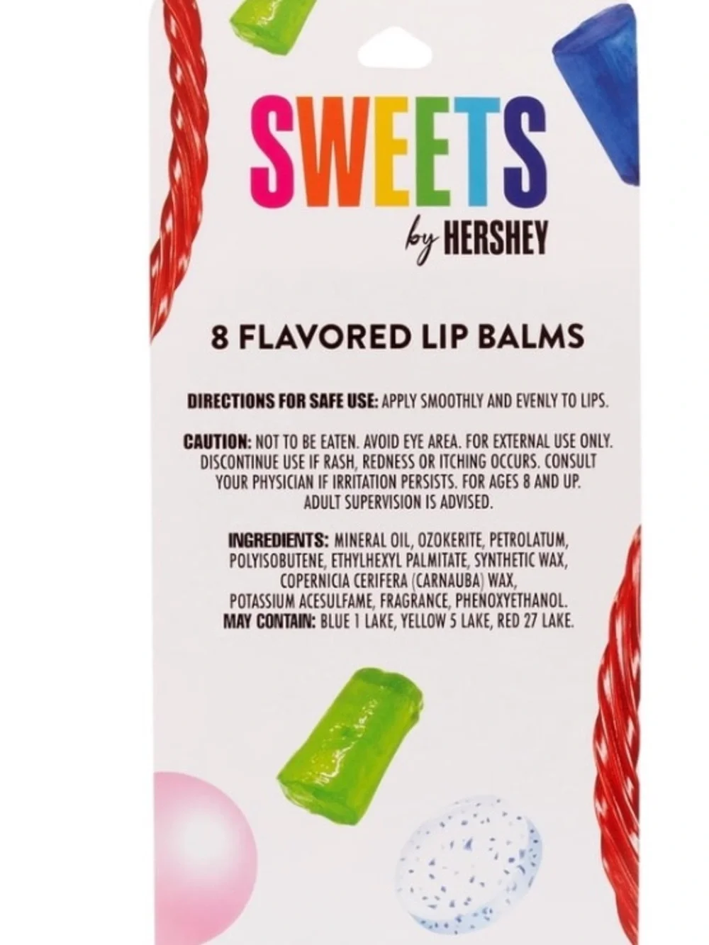 SWEETS by HERSHEY Multi-Flavor Lip Balm Set - 8-Pack